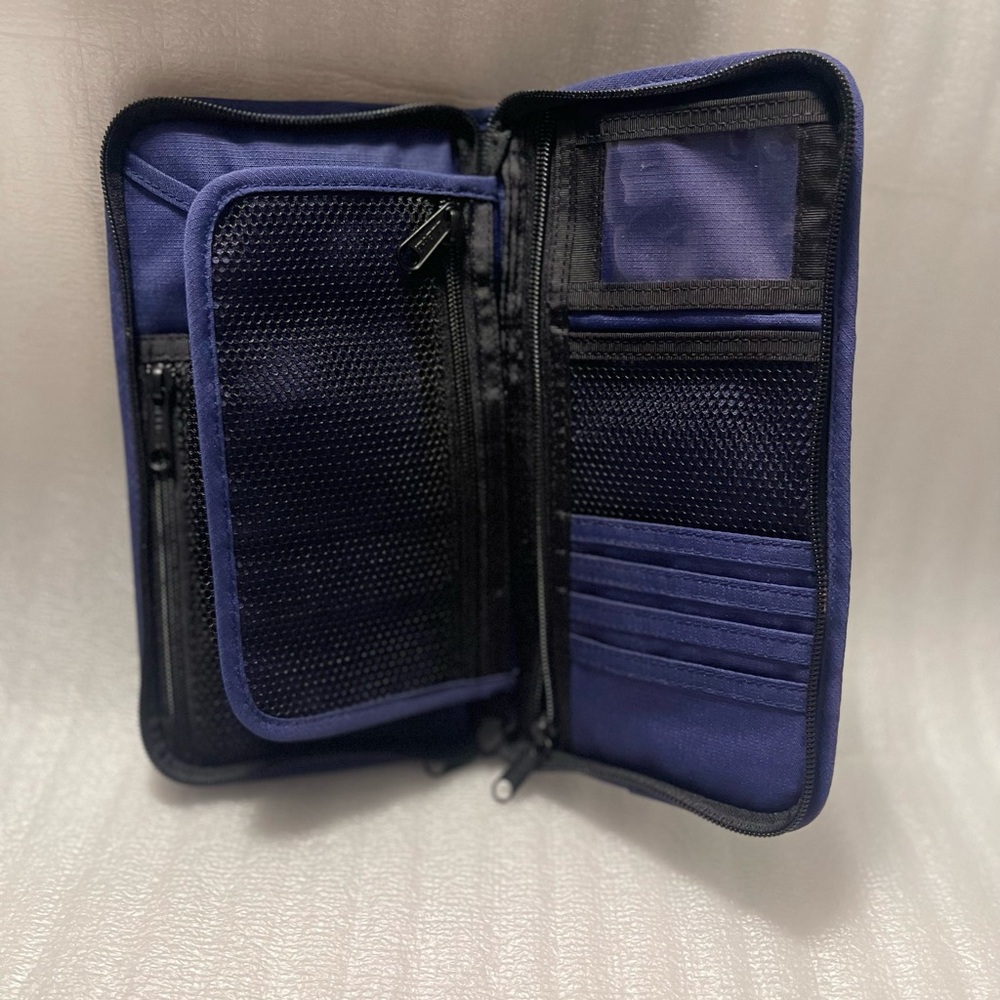 LL Bean Navy Blue Long Wallet / Travel Organizer – Multi-Use Holder (LLB#0VQ40) - Picture 16 of 17